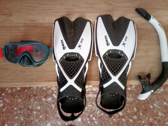 Kit buceo Mares X-One: Máscara, aletas, tubo