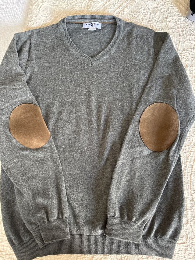 Maglione da uomo in maglia grigia