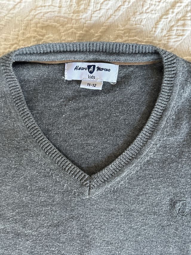 Maglione da uomo in maglia grigia