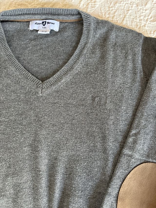 Maglione da uomo in maglia grigia