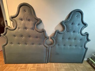 Cabeceros cama Terciopelo gris