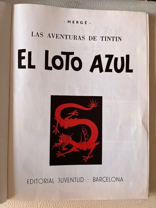 TINTIN EL LOTO AZUL 13a Edicion 1990