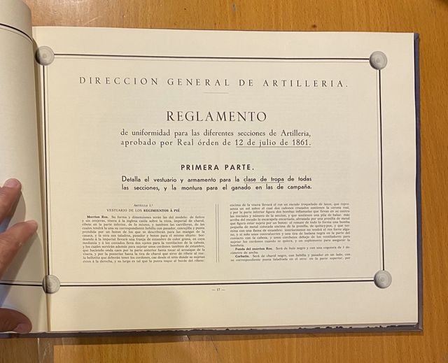 album de la artilleria española 1862