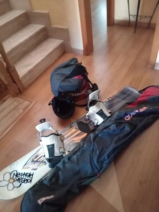 Tabla snowboard + fijaciones + botas + fundas