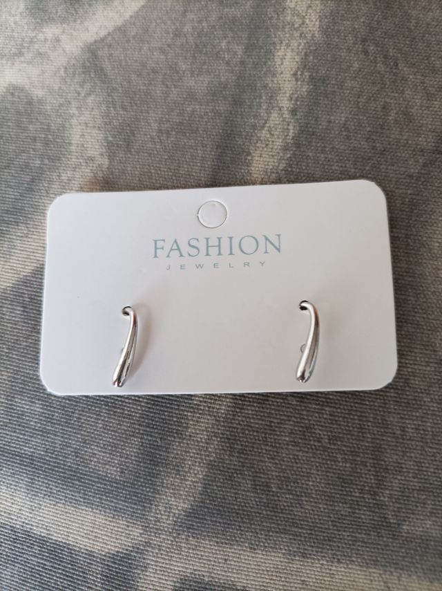 Pendientes Plateados - Lágrima