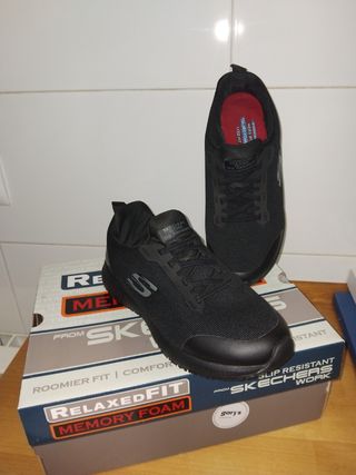 Zapatillas  Skechers Work negros para trabajar