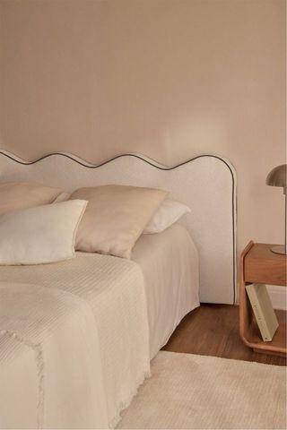 Cabecero cama bouclé blanco