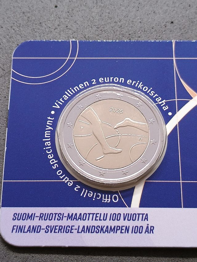 2€ moneta Finlandia 2025 - 100 anni giochi fin-sve