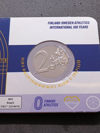 2€ moneta Finlandia 2025 - 100 anni giochi fin-sve