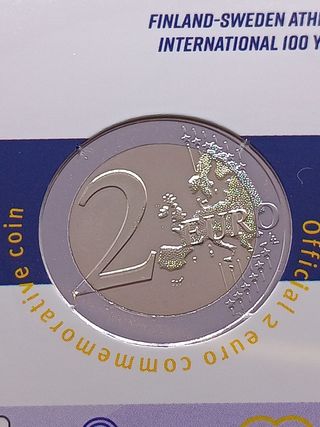 2€ moneta Finlandia 2025 - 100 anni giochi fin-sve