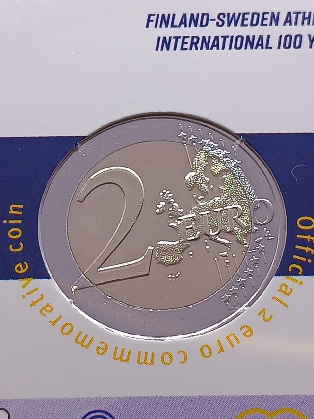 2€ moneta Finlandia 2025 - 100 anni giochi fin-sve