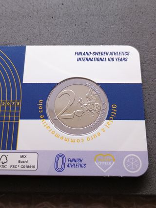 2€ moneta Finlandia 2025. Giochi Fin-Sve