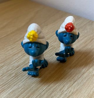 2 Pitufos durmientes Schleich 