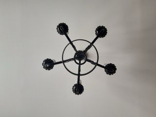 Lámpara techo forja negra