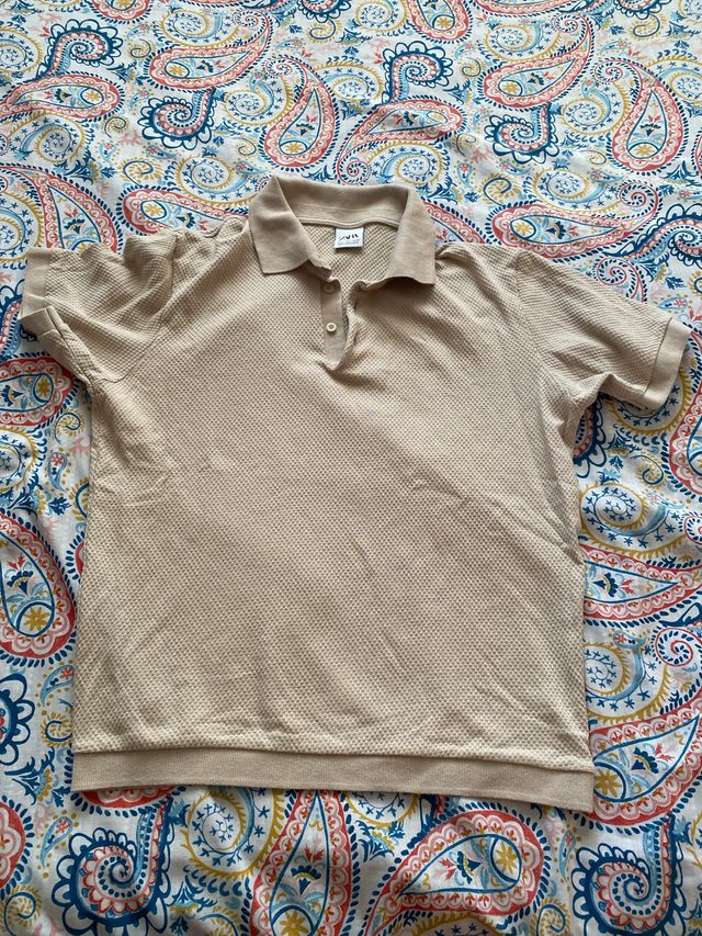 Polo beige Zara - Talla M