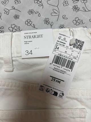 Shorts vaqueros blancos