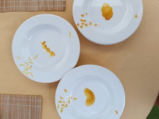 6 Platos hondos decorados. Vajilla