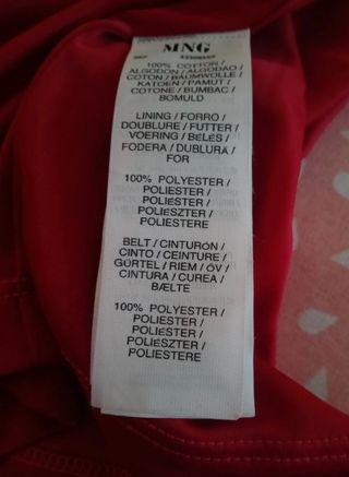 Falda midi roja Mango