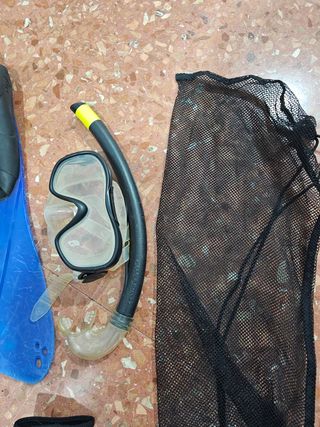 Aletas Tribord + Máscara+tubo+ Bolsa,talla 38-39