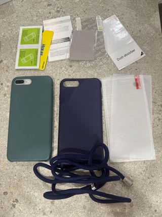 Para iPhone 8Plus: 2 fundas + 1 protector pantalla