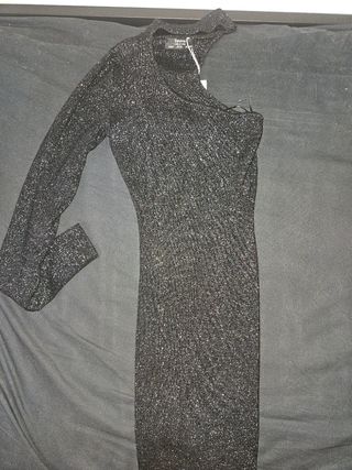 Vestido negro brillante, nuevo