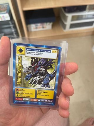 Carta Digimon MetalGreymon Azul Av-01