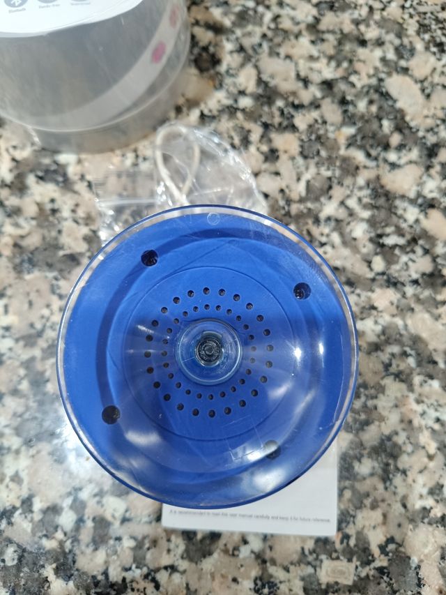 Altavoz Bluetooth ducha azul