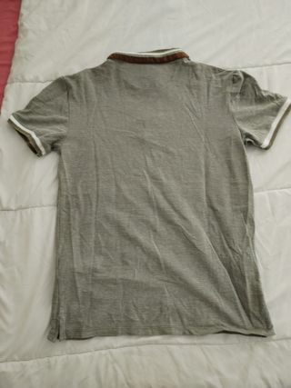 Polo Zara gris verdoso
