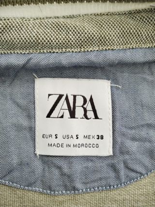 Polo Zara gris verdoso