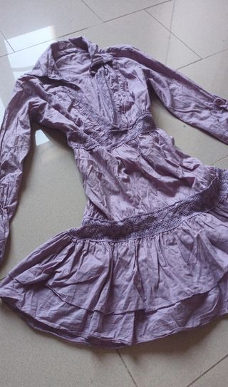 Minivestido morado Y2K corto