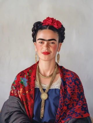 Cuadro Frida Kahlo con perrito