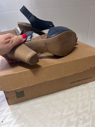 Sandalias plataforma azul marino