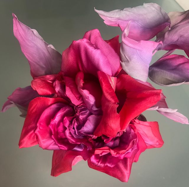 Spilla rosa seta - romantica