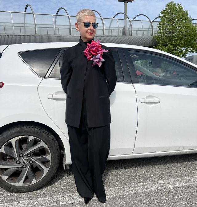 Spilla rosa seta - romantica