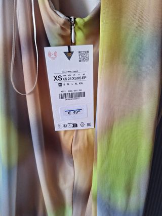 Vestido Zara multicolor XS