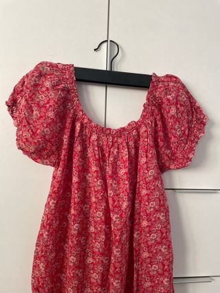 Blusa roja flores - Talla S