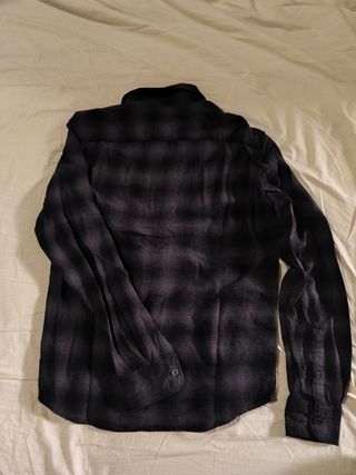 Camisa Pull&Bear cuadros negra - S