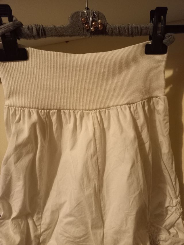 Gonna bianca bimba, fiocchetti regolabili