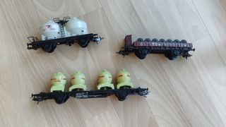 3 Vagones tren escala HO 
