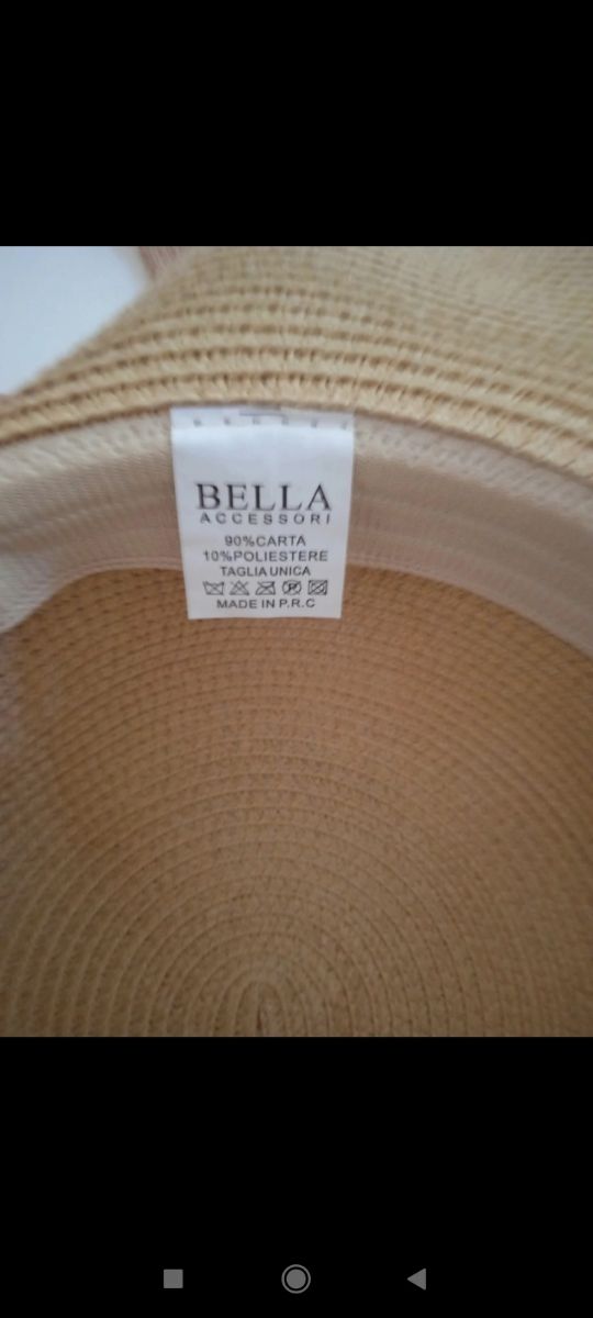 Cappello paglia rosso - bianco