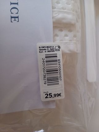 ProtectorColchón60x120 Impermeable EL CORTE INGLÉS