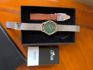Reloj Lotus Hombre Verde - 2 correas minimalista