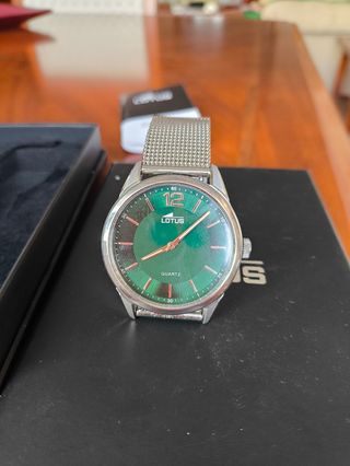 Reloj Lotus Hombre Verde - 2 correas minimalista