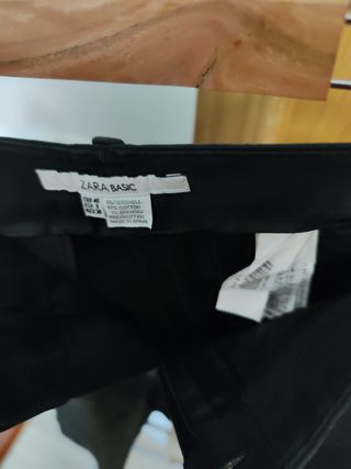 Pantalones Zara Basic negros -talla 40