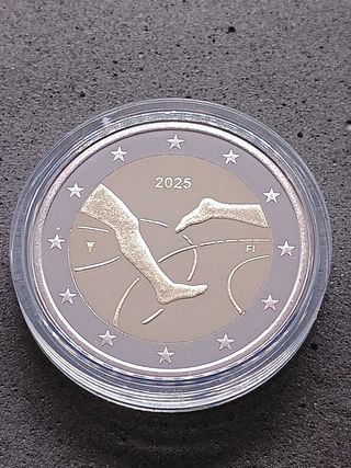 2€ moneta Finlandia 2025. Giochi Fin-Sve
