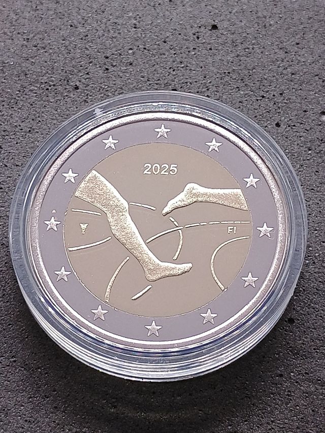 2€ moneta Finlandia 2025. Giochi Fin-Sve