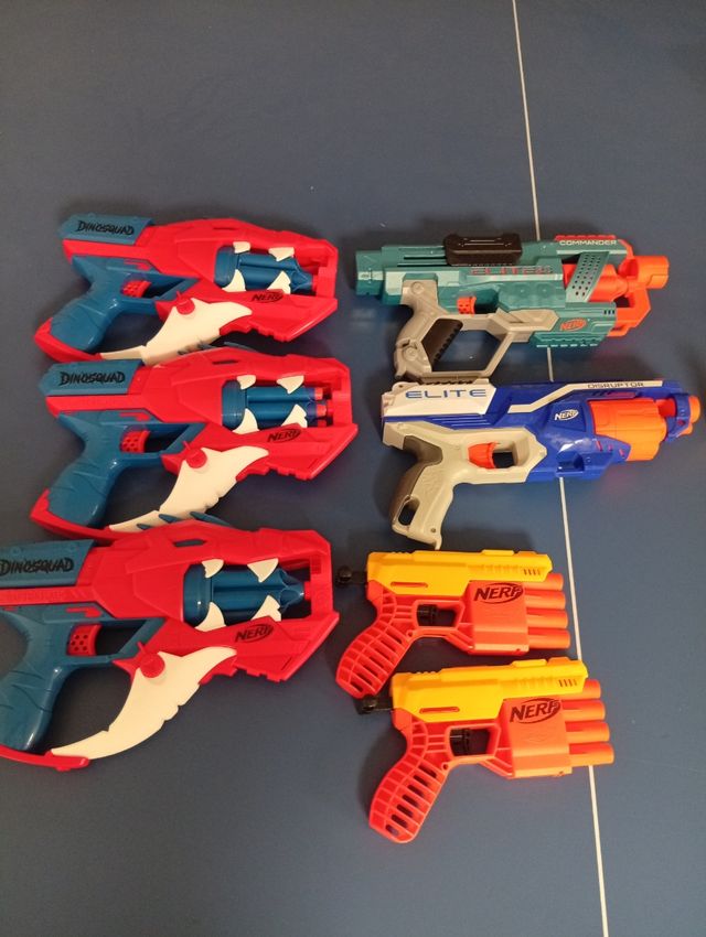 7 Pistolas Nerf: DinoSquad, Elite, Commander