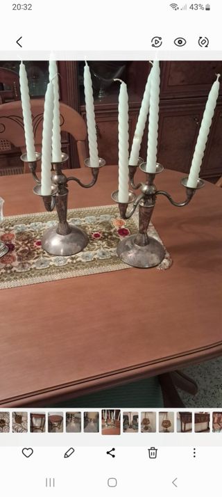 Candelabros plata antiguos