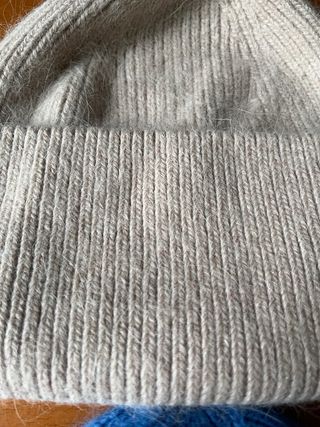 2 Gorros lana - beige, azul