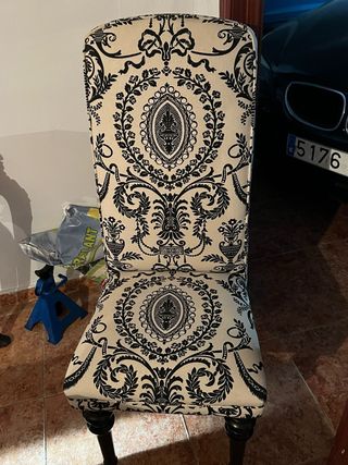 juego de 6 sillas de comedor - Beige & Negro